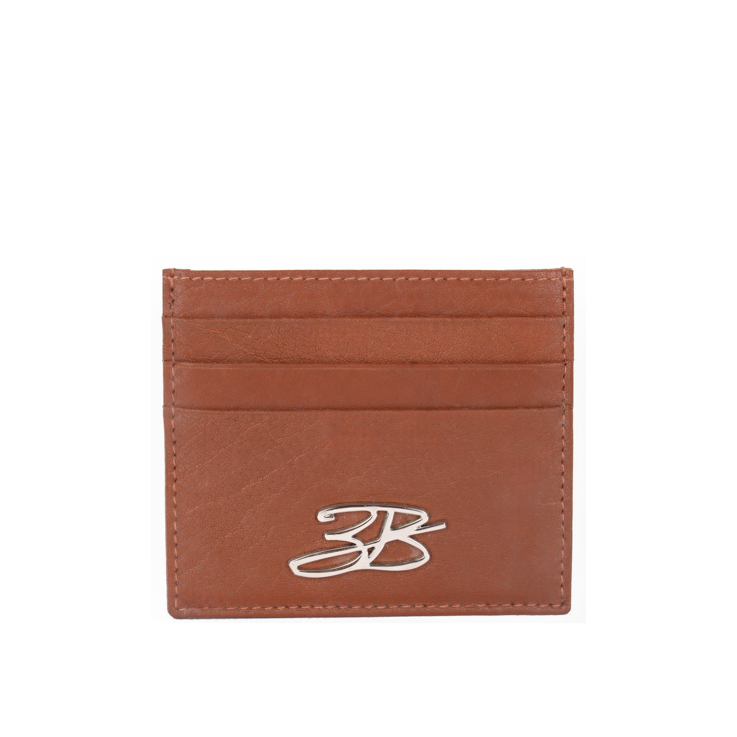 Fawn Silver leather cardholder with 3B logo