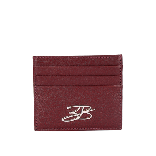 Poison Berry Silver leather cardholder 3B logo