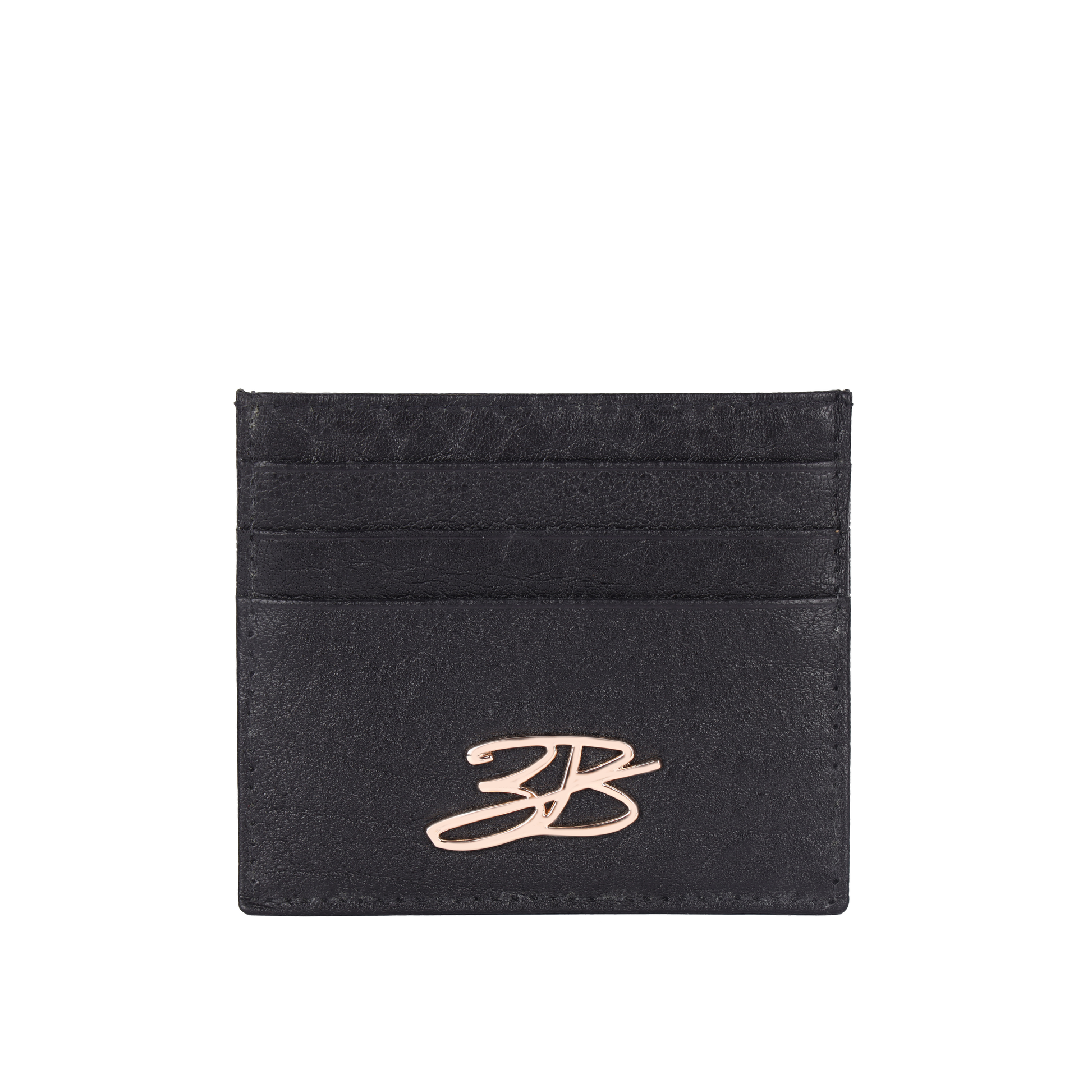 Pistol Gold leather cardholder with 3B logo