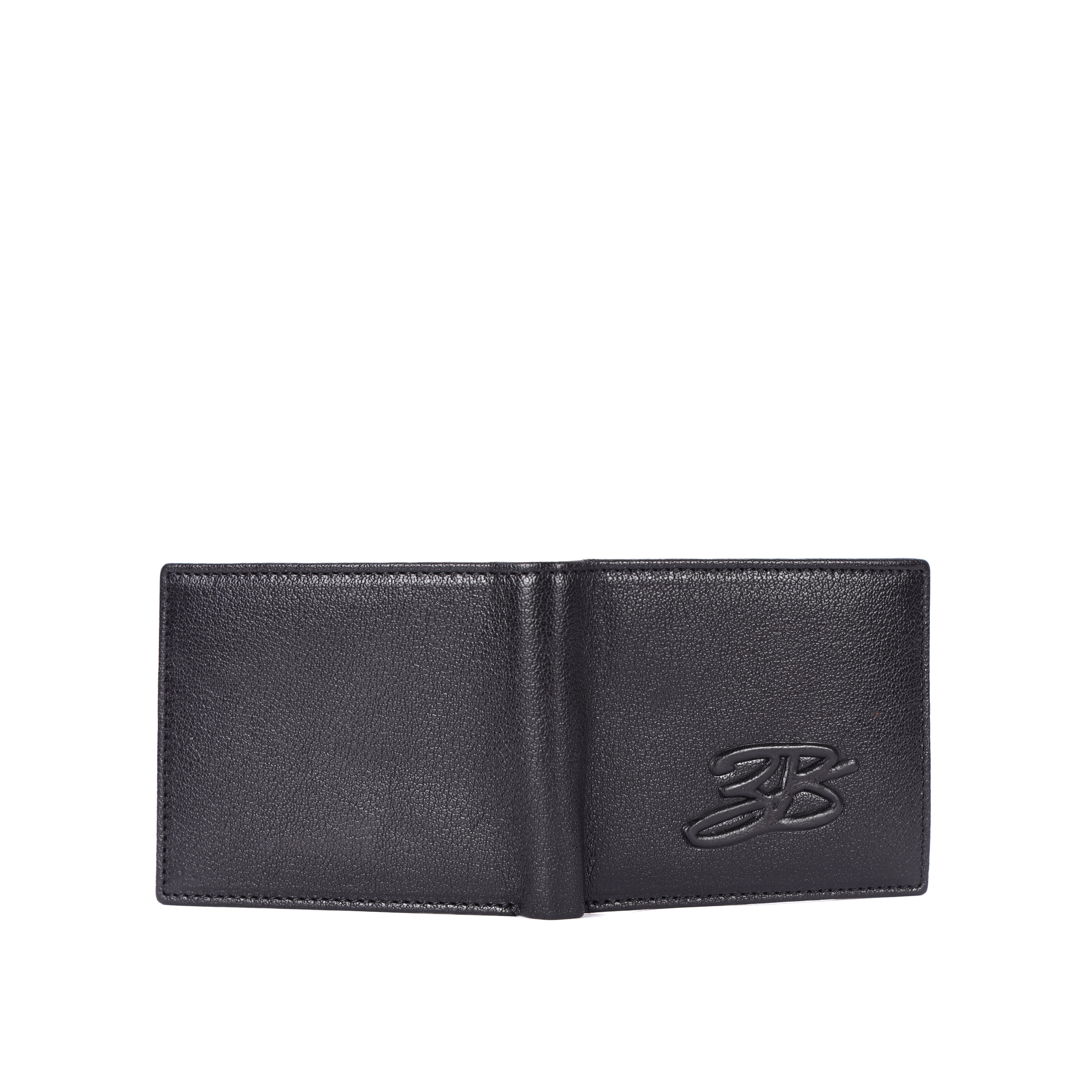 Pistol open mens black wallet
