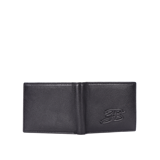 Pistol open mens black wallet